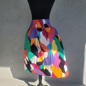Colorful Abstract Midi Dress